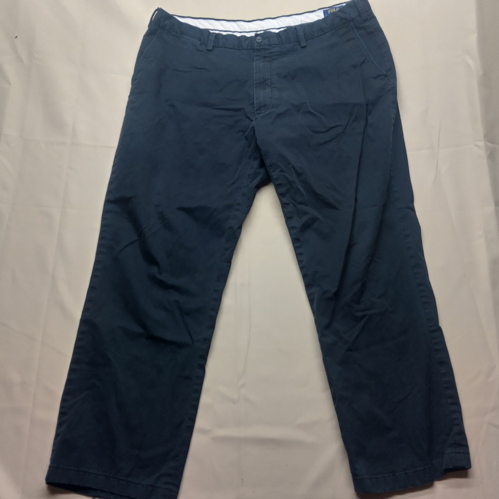 Polo Ralph Lauren Mens Navy Blue Stretch Classic Fit Chino Pants 42x32